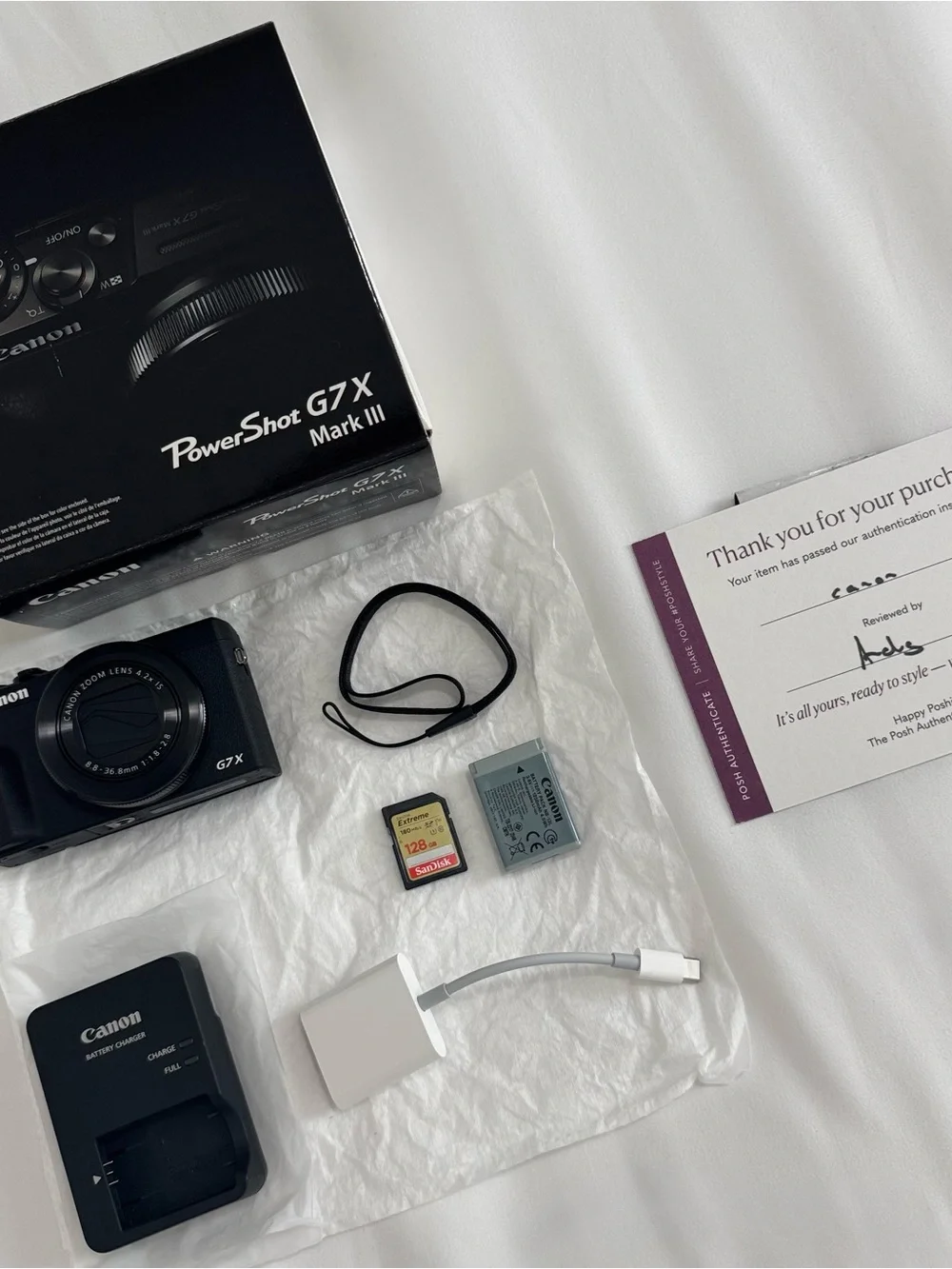 Canon PowerShot G7 X Mark III Black with Charger and Accessories